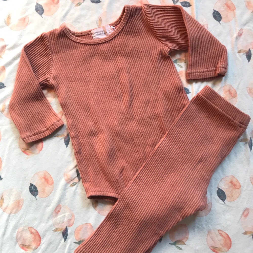 Knotted Fern 6-12 month Terra Cotta rib set